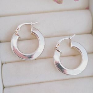 Argollas borde cuadrado