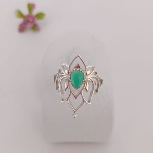 Anillo con crisoprasa