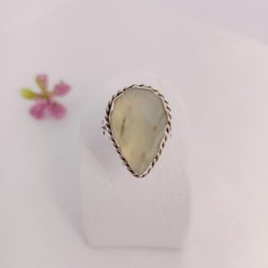 Anillo piedra gota malaquita