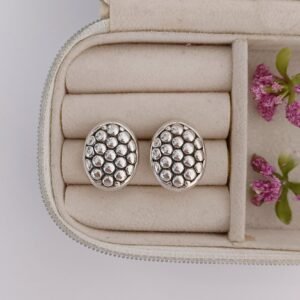 Aretes ovalados con textura