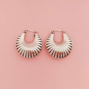 Argollas pompa con efecto plata quemada