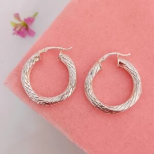 Argollas tipo cuerda brillante