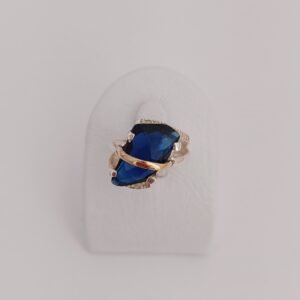 Anillo con circonia azul