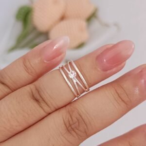 Anillo midi con circonia