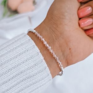 Pulsera con muranos rosa