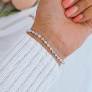 Pulsera de bolitas color pastel