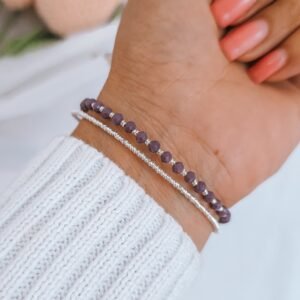 Pulsera doble morada