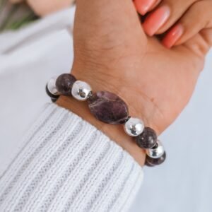 Pulsera con piedra lepidolita