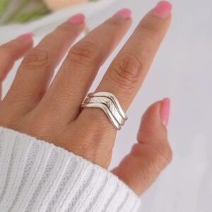Anillo doble textura