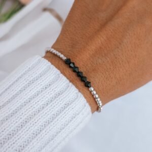 Pulsera de cristal negro