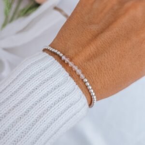 Pulsera de cristal rosa
