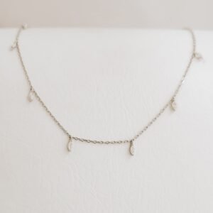 Gargantilla de circonias colgantes