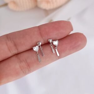 Aretes  de corazón doble