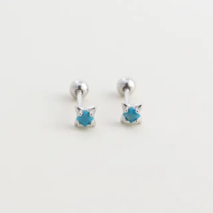 Aretes doncella turquesa