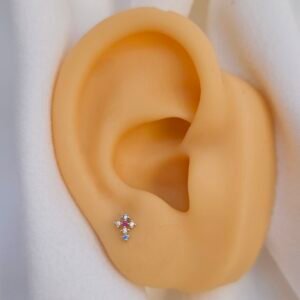 Aretes de cruz colores