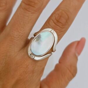 anillo doble piedra
