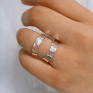 Anillo plata martillada