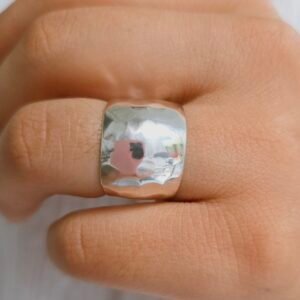 Anillo plata martillada