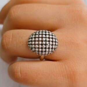 Anillo plata quemada