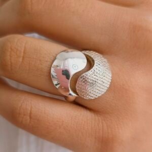 Anillo doble textura
