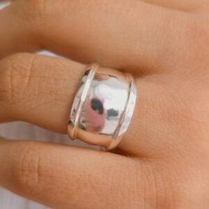 Anillo plata martillada