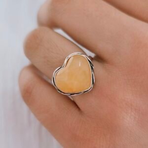 Anillo corazón aventurina