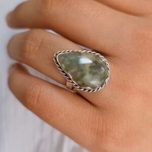 Anillo piedra serpentina