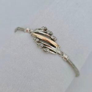 Pulsera de plata con oro