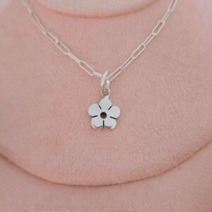 Cadena clip con dije de flor