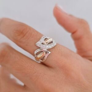 Anillo de doble hoja