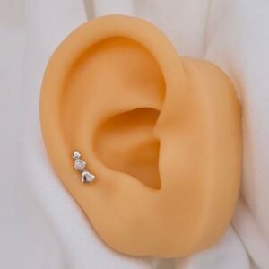 aretes 3 corazones