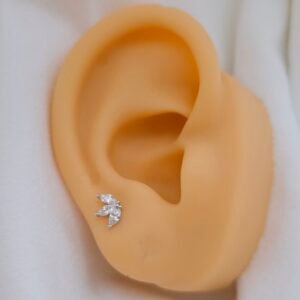 Aretes de 3 hojitas