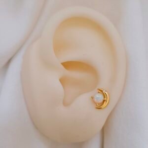 Aretes de luna y ópalo (unidad)