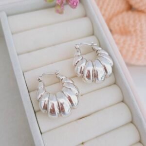 Argollas plata inflada