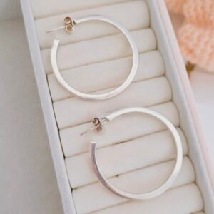 Argollas tipo arete borde cuadrado