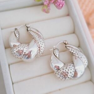 Argollas plata inflada