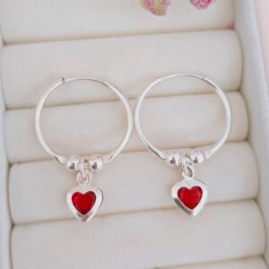 Argollas con dije de corazón