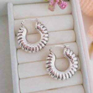 Argollas plata inflada
