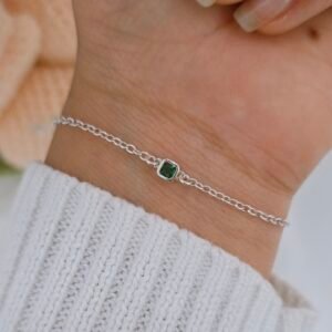 pulsera circonia verde