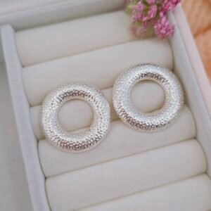 Aretes aros martillados