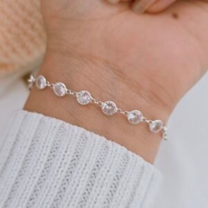 Pulsera de clip con circonias