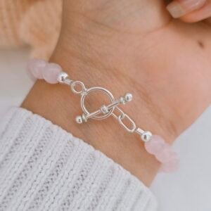 Pulsera cuarzo rosa
