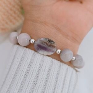 Pulsera cuarzo fantasma