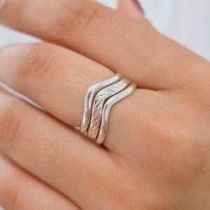 Anillo doble textura
