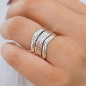 Anillo doble textura