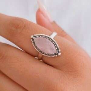 Anillo cuarzo rosa