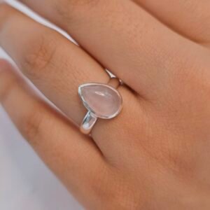 Anillo cuarzo rosa